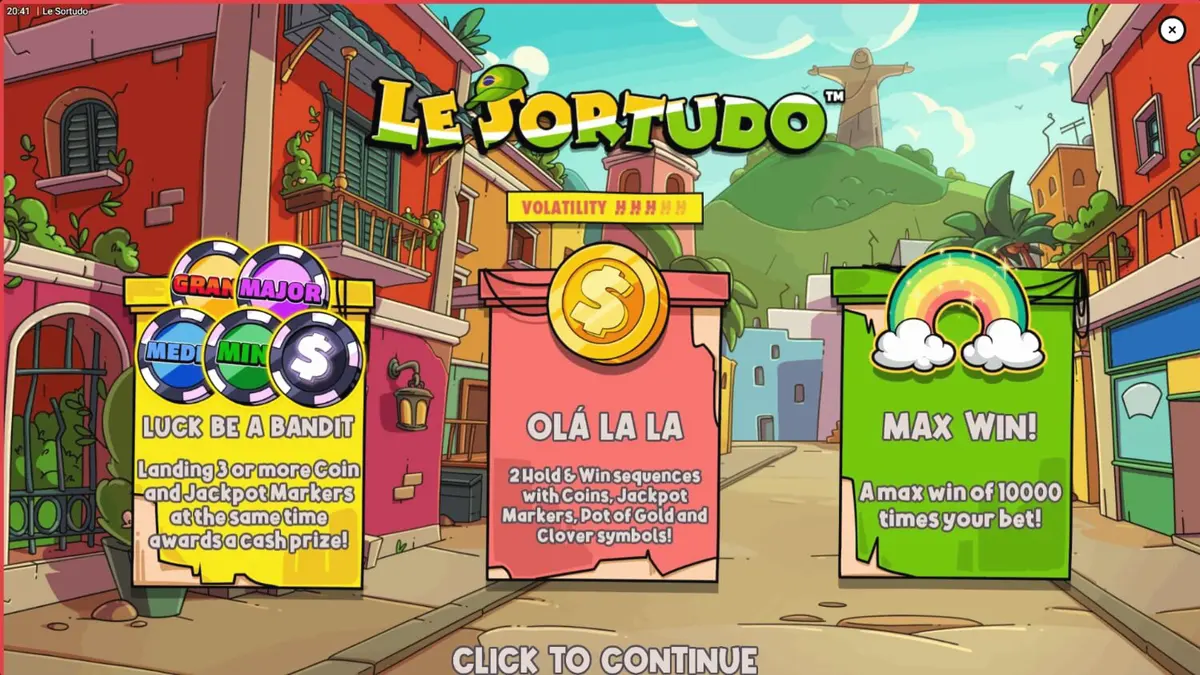 Smokey o guaxinim em uma cena de carnaval brasileiro no slot Le Sortudo
